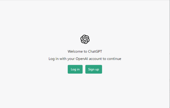 ChatGPTのログイン画面